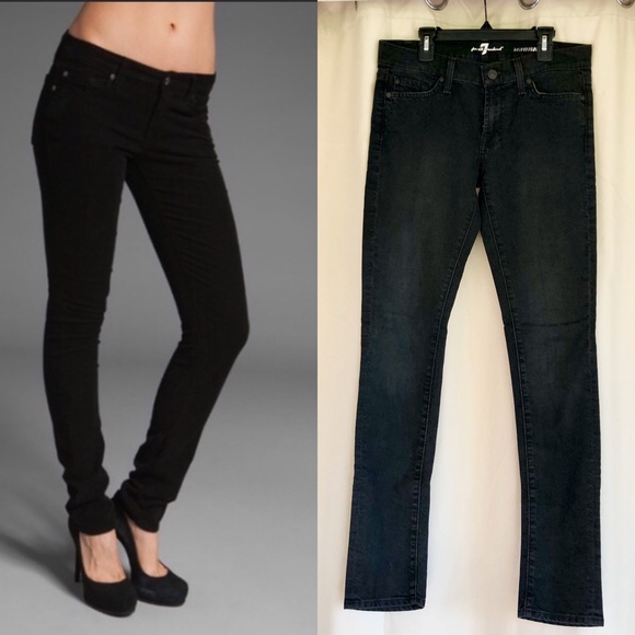 7 For All Mankind Denim - 7 for all Mankind Roxanne black jeans size 27